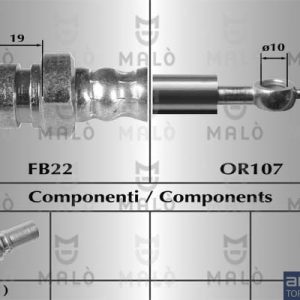 Furtun frana MITSUBISHI CARISMA (DA_) 1.8 16V GDI (DA2A) benzina 125 cai MALO 80626