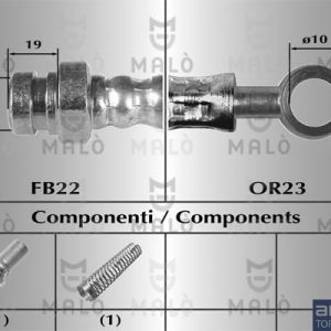 Furtun frana MITSUBISHI CARISMA (DA_) 1.8 MSX - 16V (DA2A) benzina 140 cai MALO 8694