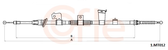 Cablu frana de parcare MITSUBISHI OUTLANDER III (GG_W, GF_W, ZJ, ZL, ZK) 2.2 DI-D 4WD (GF6W) diesel 150 cai COFLE 92.1.MT012