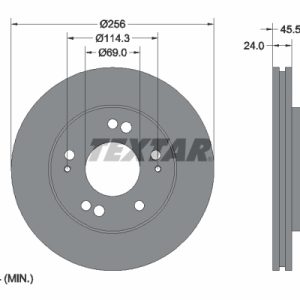 Disc frana MITSUBISHI GALANT VIII (EA_) 2.5 V6 24V (EA5A) benzina 160 cai TEXTAR 92063000