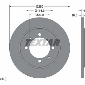 Disc frana MITSUBISHI CARISMA (DA_) 1.8 MSX - 16V (DA2A) benzina 140 cai TEXTAR 92083003