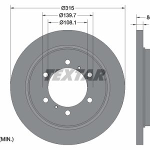 Disc frana MITSUBISHI DELICA / SPACE GEAR 2.5 (PD5W) diesel 99 cai TEXTAR 92093100