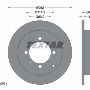 Disc frana MITSUBISHI LANCER VII combi (CS_W, CT_W) 2.0 (CS9W) benzina 135 cai TEXTAR 92104000