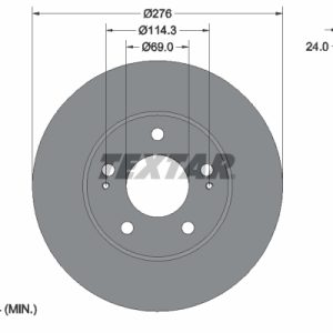 Disc frana MITSUBISHI FTO cupe (DE_A) 2.0 (DE3A) benzina 200 cai TEXTAR 92110700