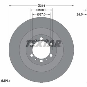 Disc frana MITSUBISHI L200 (K7_T, K6_T, K5_T) 2.5 TD 4WD diesel 87 cai TEXTAR 92144803