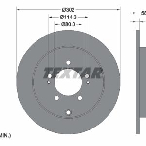 Disc frana MITSUBISHI OUTLANDER II (CW_W) 2.2 DI-D 4WD diesel 177 cai TEXTAR 92167003