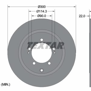 Disc frana MITSUBISHI LANCER VI (CJ_, CP_) EVO V (CP9A) benzina 280 cai TEXTAR 92170603