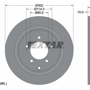 Disc frana MITSUBISHI ASX Van (GA_W_) 1.8 DI-D 4WD diesel 150 cai TEXTAR 92177303