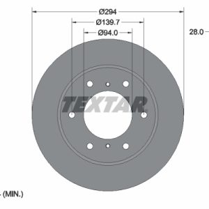 Disc frana MITSUBISHI L200 platou / sasiu (MQ) 2.4 D 4WD (KL1T) diesel 181 cai TEXTAR 92180205