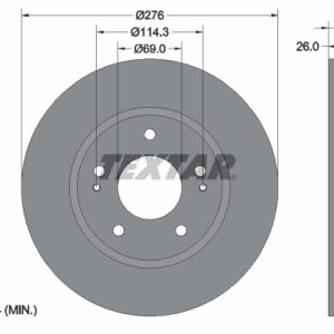 Disc frana MITSUBISHI LANCER VII (CS_A, CT_A) 1.6 (CS3A) benzina 98 cai TEXTAR 92198203