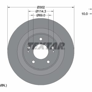 Disc frana MITSUBISHI ASX Van (GA_W_) 1.8 DI-D 4WD diesel 150 cai TEXTAR 92267403