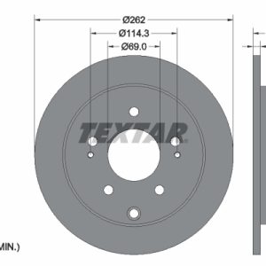 Disc frana MITSUBISHI GALANT IX limuzina (DJ_, ED_, EF_) 2.4 benzina 158 cai TEXTAR 92269403