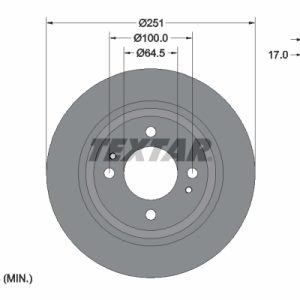 Disc frana MITSUBISHI MIRAGE / SPACE STAR VI hatchback (A0_A) 1.2 LPG (A03A) Benzina/Autogaz (GPL) 71 cai TEXTAR 92278003