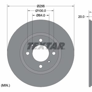 Disc frana MITSUBISHI COLT VI (Z3_A, Z2_A) 1.5 DI-D (Z38A) diesel 68 cai TEXTAR 92294403