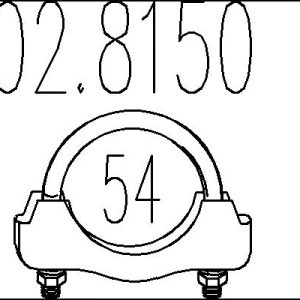 Conector teava sistem de esapament MITSUBISHI COLT Caseta/ Hatchback (Z3_V) 1.5 DiD diesel 95 cai MTS 02.8150