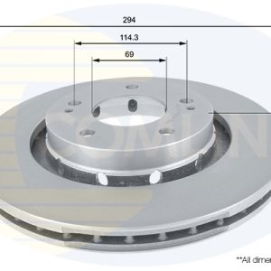 Disc frana MITSUBISHI LANCER VIII (CY_A, CZ_A) 2.0 i Ralliart 4WD (CY4A) benzina 241 cai COMLINE ADC0370V