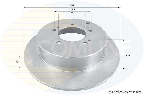 Disc frana MITSUBISHI LANCER VIII Sportback (CX_A) 2.0 Ralliart 4WD (CX4A) benzina 241 cai COMLINE ADC1586