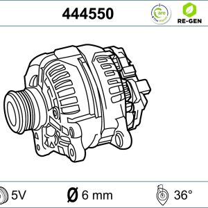 Alternator MITSUBISHI LANCER VII (CS_A, CT_A) 1.3 benzina 82 cai VALEO 444550