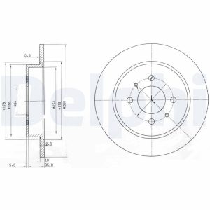 Disc frana MITSUBISHI LANCER IV hatchback (C6_A, C7_A) 1.8 4WD (C77A) benzina 97 cai DELPHI BG3102