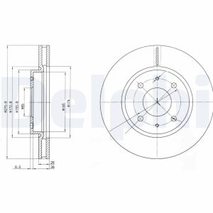 Disc frana MITSUBISHI GALANT VIII combi (EA_, EC_) 2.5 V6 24V (EA5W) benzina 160 cai DELPHI BG4068