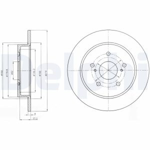 Disc frana MITSUBISHI L 300 III bus (P0_W, P1_W, P2_W, P3_W) 2.4 4WD (P24W) benzina 112 cai DELPHI BG4222