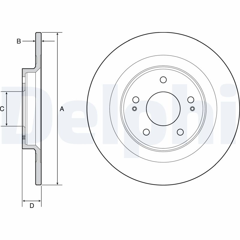 Disc frana MITSUBISHI ASX (GA_W_) 1.8 DI-D 4WD (GA6W) diesel 116 cai DELPHI BG4924C