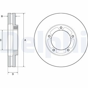 Disc frana MITSUBISHI Canter (FB7, FB8, FE7, FE8) VII 3C11 diesel 110 cai DELPHI BG9139