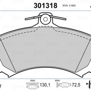 Placute frana MITSUBISHI COLT VI (Z3_A, Z2_A) 1.5 DI-D (Z39A) diesel 95 cai VALEO 301318