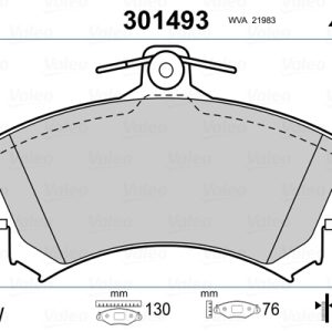 Placute frana MITSUBISHI COLT CZC VI Cabriolet (RG) 1.5 Turbo (Z37A) benzina 150 cai VALEO 301493