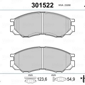 Placute frana MITSUBISHI DELICA / SPACE GEAR 2.0 (PA3V) benzina 113 cai VALEO 301522