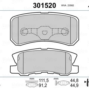 Placute frana MITSUBISHI OUTLANDER II (CW_W) 2.2 DI-D 4WD diesel 156 cai VALEO 301520