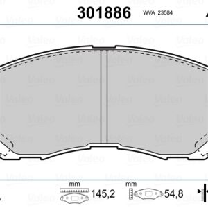 Placute frana MITSUBISHI GALANT VIII combi (EA_, EC_) 2.4 GDI (EA3W) benzina 144 cai VALEO 301886