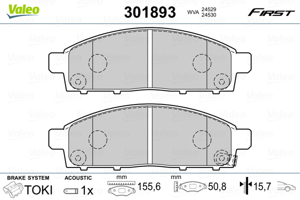 Placute frana MITSUBISHI L200 / TRITON (KA_T, KB_T) 2.5 DI-D (KA4T) diesel 136 cai VALEO 301893