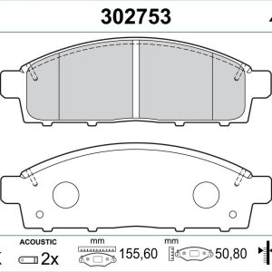 Placute frana MITSUBISHI L200 / TRITON (KJ_, KK_, KL_) 2.2 DI-D diesel 150 cai VALEO 302753