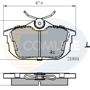 Placute frana MITSUBISHI CARISMA limuzina (DA_) 1.6 (DA1A) benzina 103 cai COMLINE CBP3945