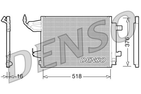 Condensator climatizare MITSUBISHI COLT VI (Z3_A, Z2_A) 1.3 Flexfuel (Z35A) Benzina/Etanol 95 cai DENSO DCN16001