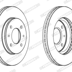 Disc frana MITSUBISHI GALANT VI (E3_A) 2.0 GTI 16V (E39A, E38A, E33A) benzina 146 cai FERODO DDF391