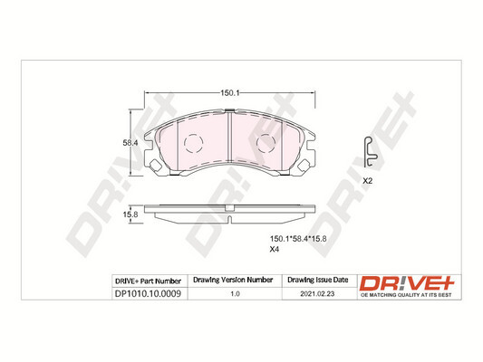 Placute frana MITSUBISHI LANCER VI (CJ_, CP_) EVO V (CP9A) benzina 280 cai DRIVE DP1010.10.0009