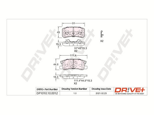 Placute frana MITSUBISHI ASX (GA_W_) 1.8 (GA3W) benzina 139 cai DRIVE DP1010.10.0012