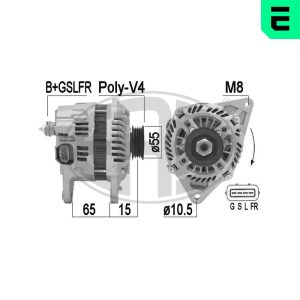 Alternator MITSUBISHI COLT VI (Z3_A, Z2_A) 1.3 (Z21A) benzina 95 cai ERA 209444A