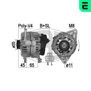 Alternator MITSUBISHI CARISMA limuzina (DA_) 1.6 (DA1A) benzina 95 cai ERA 209552A