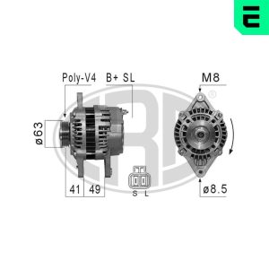 Alternator MITSUBISHI GALANT VII limuzina (E5_A, E7_A, E8_A) 1.8 GLSI (E52A) benzina 126 cai ERA 210837A