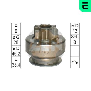 Cuplaj unisens demaror MITSUBISHI CARISMA limuzina (DA_) 1.8 GDI (DA2A) benzina 122 cai ERA ZN1706
