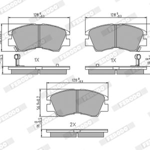 Placute frana MITSUBISHI L 300 III bus (P0_W, P1_W, P2_W, P3_W) 2.0 (P03W, P13W) benzina 87 cai FERODO FDB556