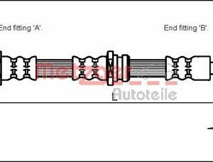 Furtun frana MITSUBISHI COLT V (CJ_, CP_) 1300 GL,GLX (CJ1A) benzina 75 cai METZGER 4113326