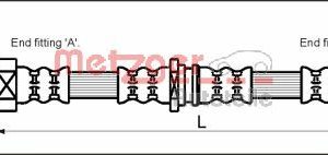 Furtun frana MITSUBISHI CARISMA limuzina (DA_) 1.6 (DA1A) benzina 90 cai METZGER 4113315