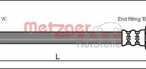 Furtun frana MITSUBISHI GALANT VI (E3_A) 2.0 GTI 16V (E39A, E38A, E33A) benzina 146 cai METZGER 4112257