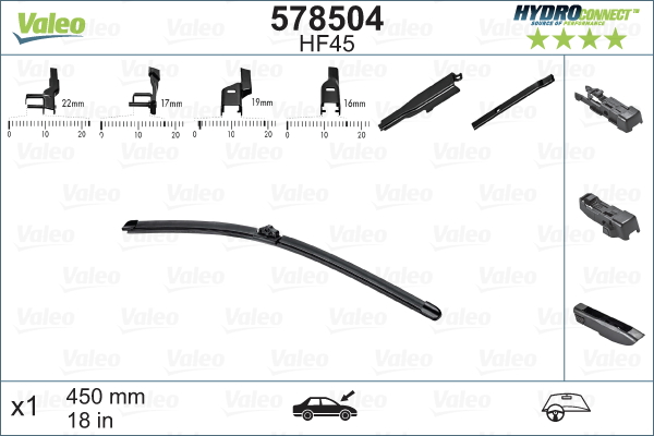 Lamela stergator MITSUBISHI OUTLANDER III (GG_W, GF_W, ZJ, ZL, ZK) Plug-in Hybrid (GG2W) benzina/elector 200 cai VALEO 578504