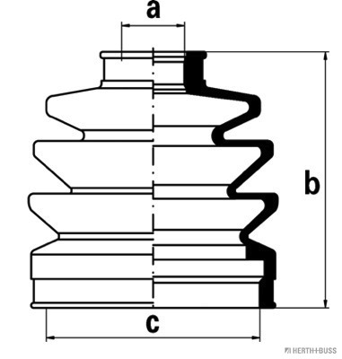 Ansamblu burduf articulatie planetara MITSUBISHI L200 (K7_T, K6_T, K5_T) 2.5 TD 4WD (K74T) diesel 99 cai HERTH BUSS JAKOPARTS J2863005