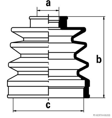 Ansamblu burduf articulatie planetara MITSUBISHI LANCER III (C1_A, C6_A) 1.2 GL (C15AS) benzina 55 cai HERTH BUSS JAKOPARTS J2865000